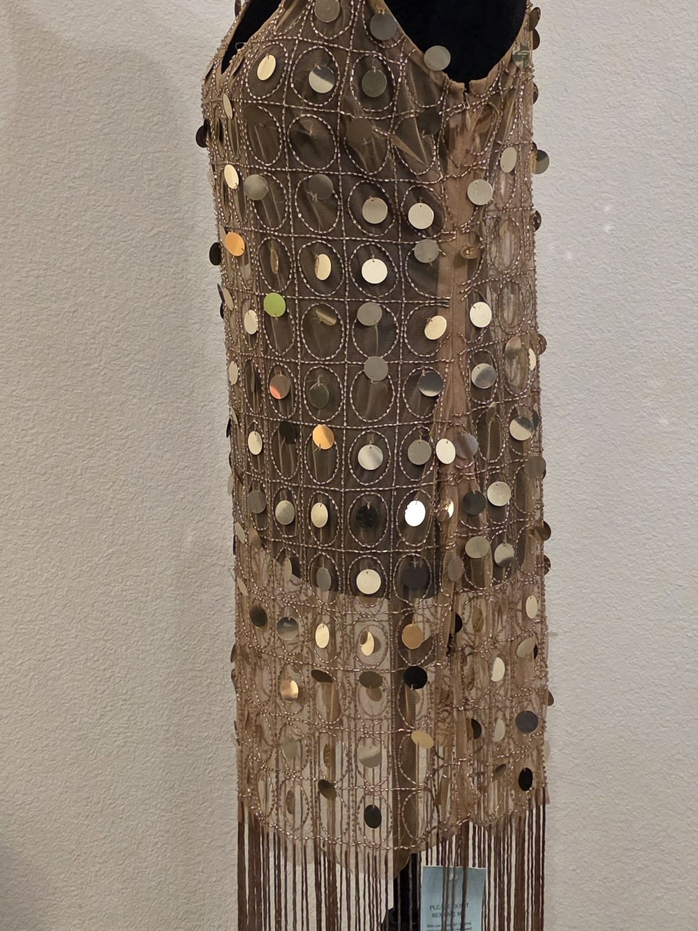 Nasty Gal Gold Sequin Fringe Mini Dress - Picture 2 of 8